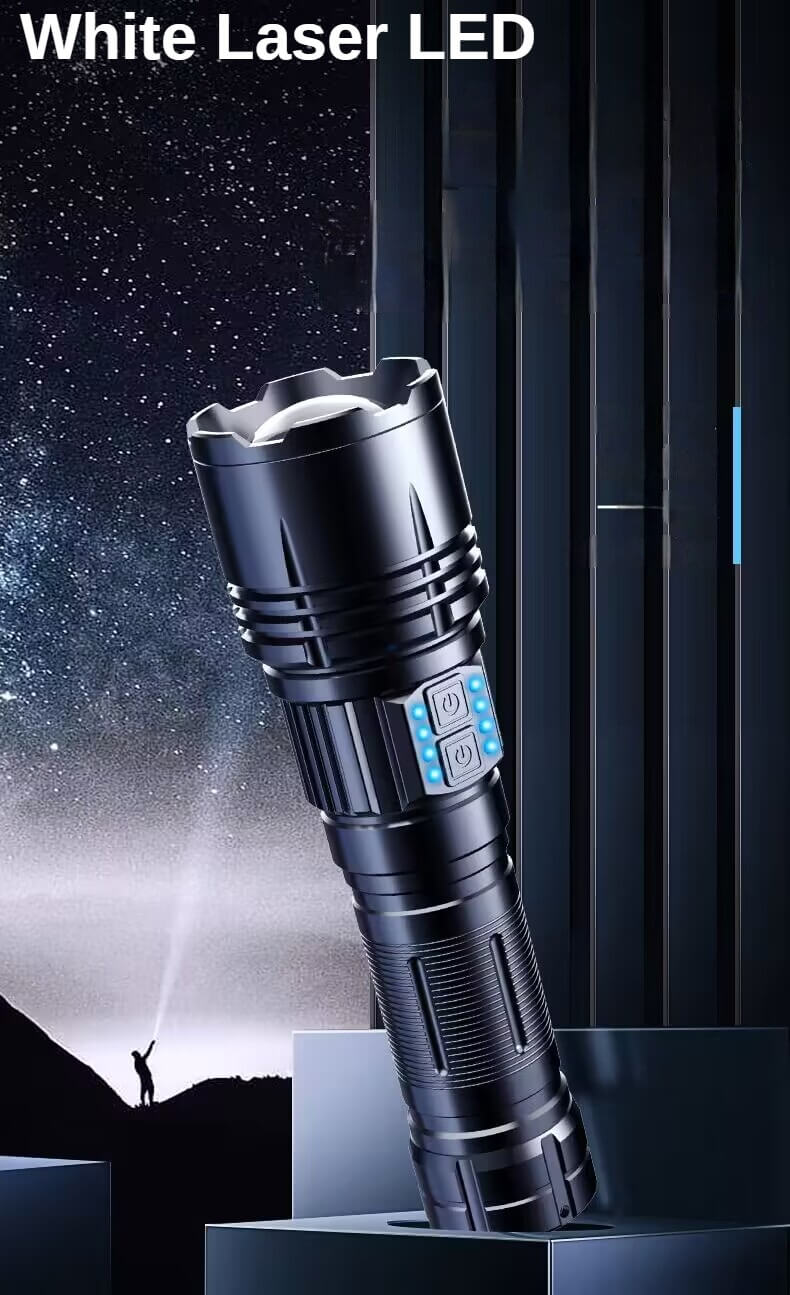 【SG-X20】New Design Super Bright Rechargeable 21700 Battery Laser Zoom Flashlight